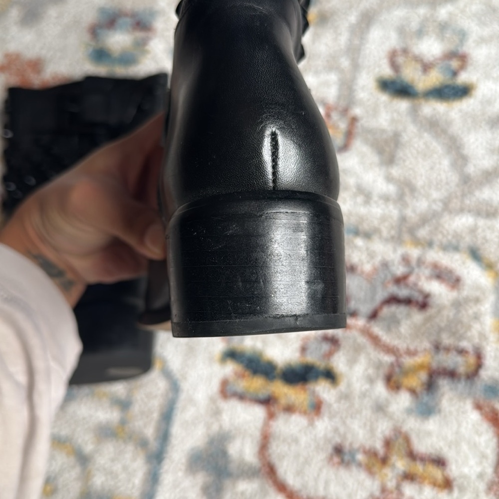 Michael Kors Bryan boots black leathered studded women’s size 5.5 - Picture 6 of 14
